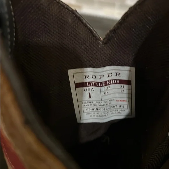 Roper Kids Boys Patriotic Square Toe Boots Mid Calf - Picture 7 of 9